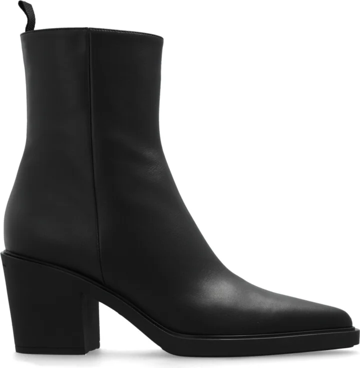 Leather Ankle Boots Dylan , , - Black