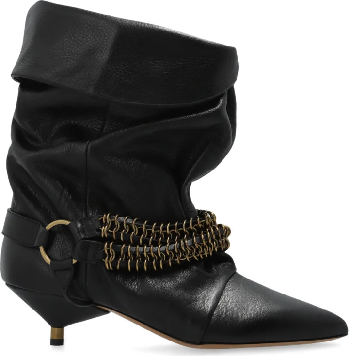 Leather Ankle Boots Edrik, , - Black