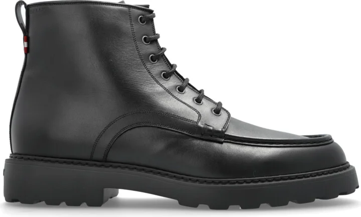Leather Ankle Boots `Gaverin`, , - Black