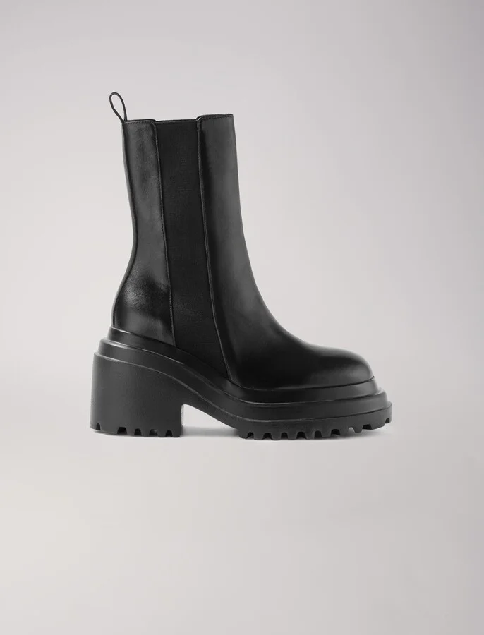 Leather ankle boots