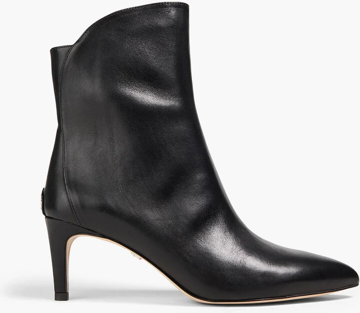 Leather ankle boots