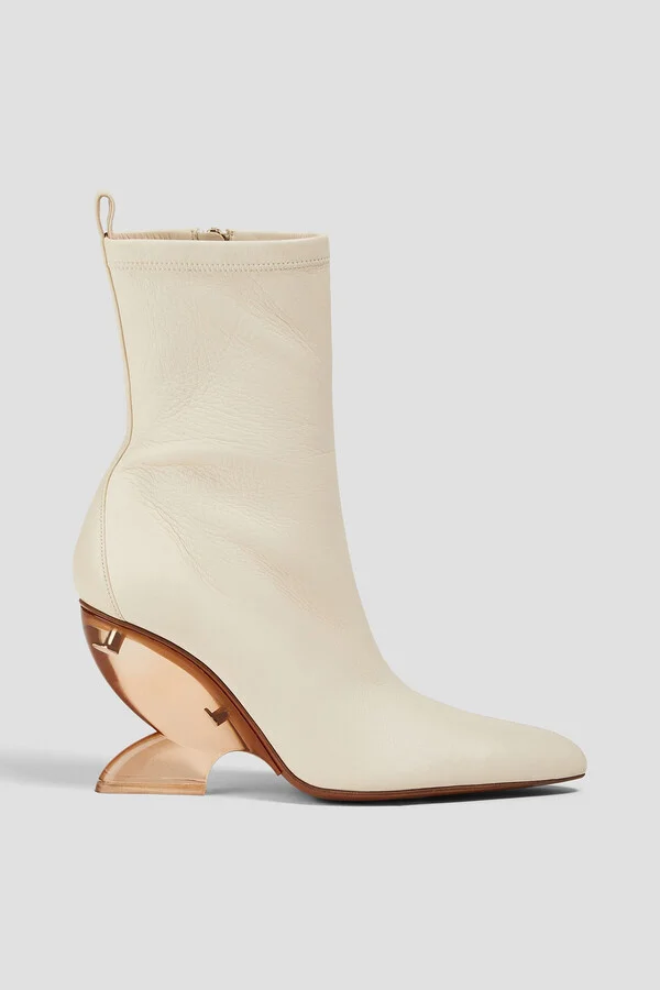 Leather ankle boots