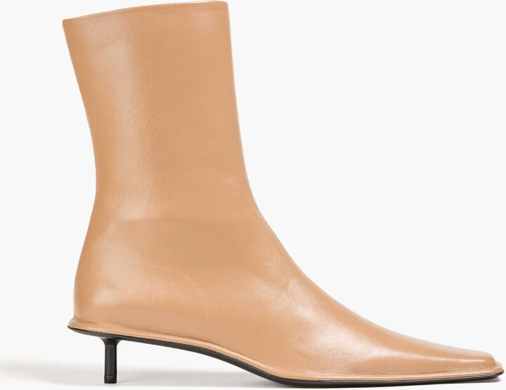Leather ankle boots