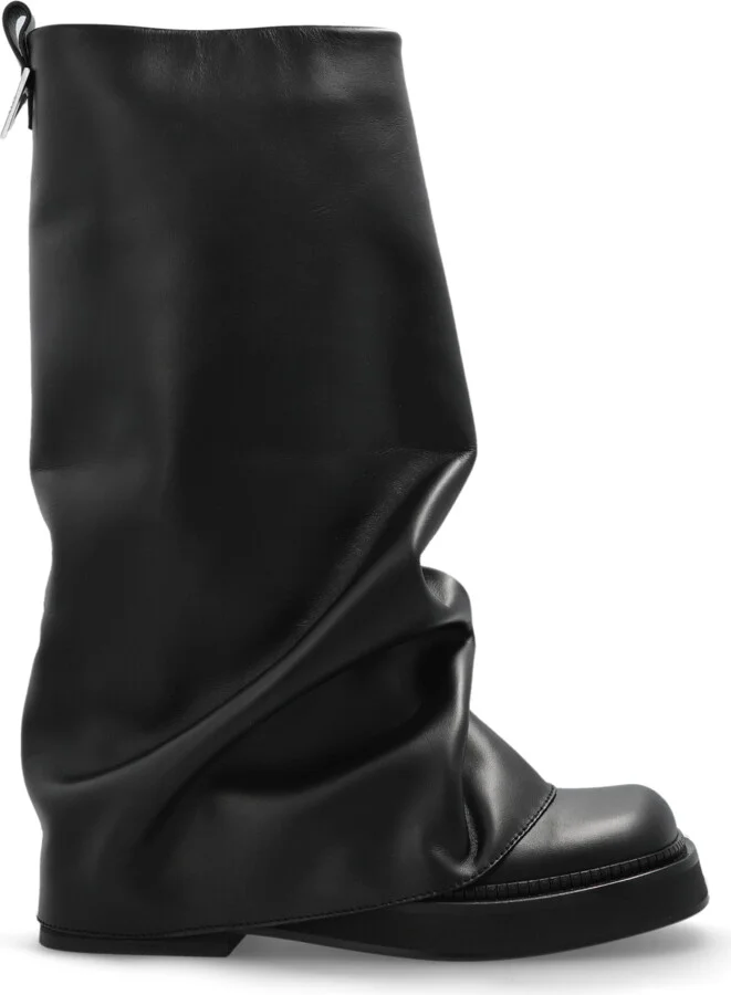 Leather Ankle Boots `Robin`, , - Black