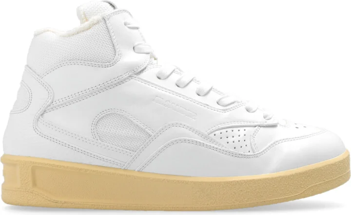 Leather Ankle Boots, , - White