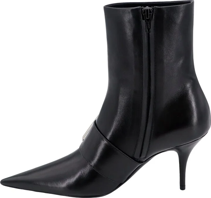 Leather Ankle Boots With Maxi Buckle - Image 2