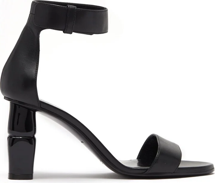 Leather Ankle Strap Block Heel Sandal - Image 3