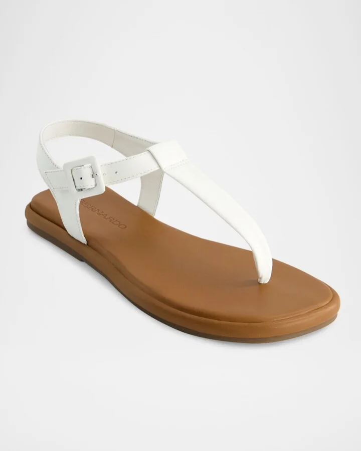 Leather Ankle-Strap Thong Sandals - Image 10