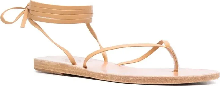 Leather Ankle-Tie Sandals - Image 2