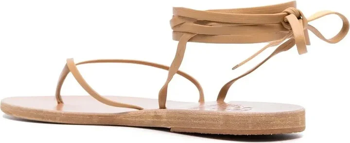 Leather Ankle-Tie Sandals - Image 3