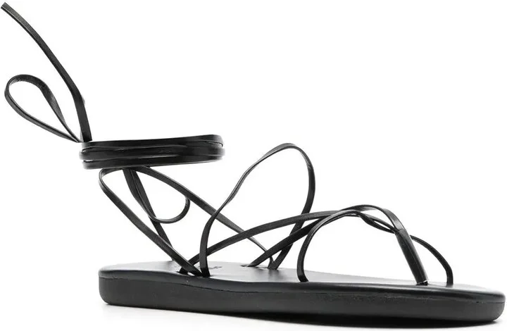 Leather Ankle-Tie Sandals - Image 2