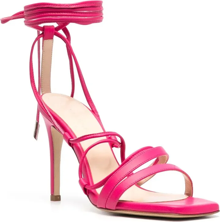 Leather Ankle-Tie Sandals - Image 2