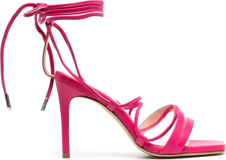 Leather Ankle-Tie Sandals