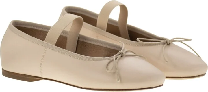 Leather Ballerina And Elastic Band - Image 4