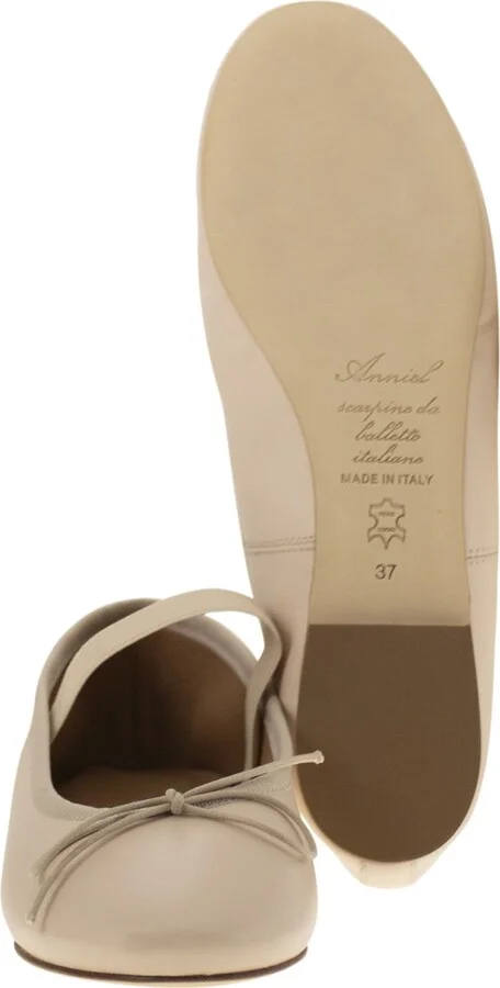 Leather Ballerina And Elastic Band - Image 5