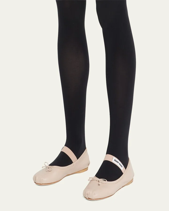 Leather Ballerina Flats - Image 4
