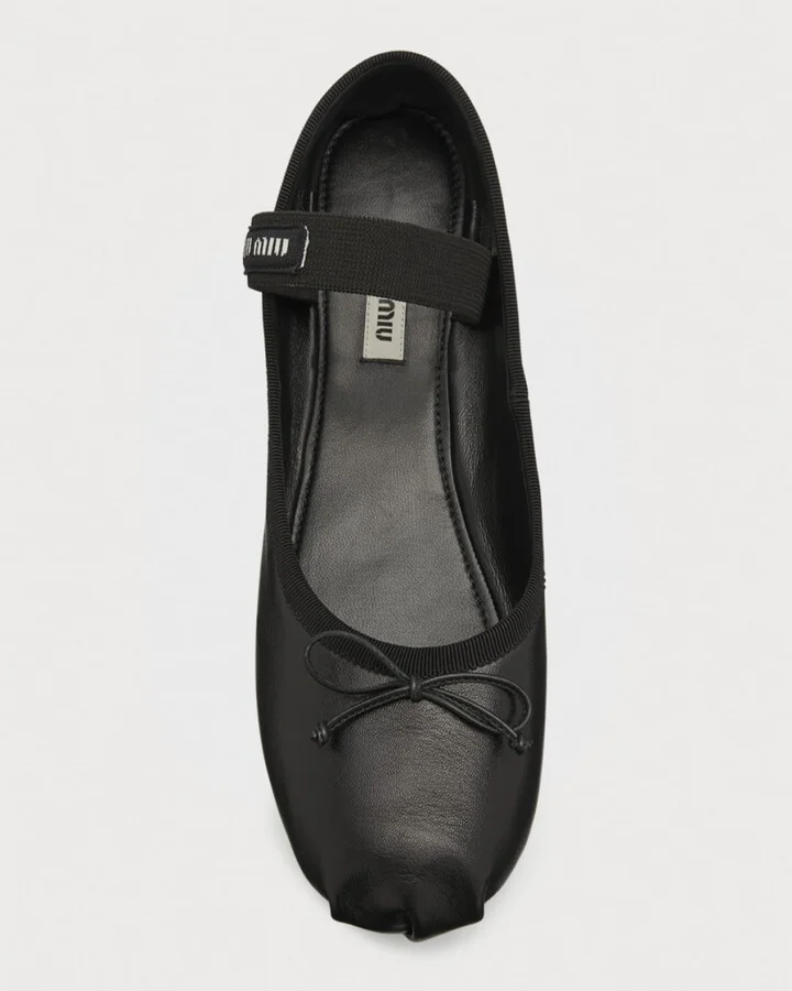 Leather Ballerina Flats - Image 3