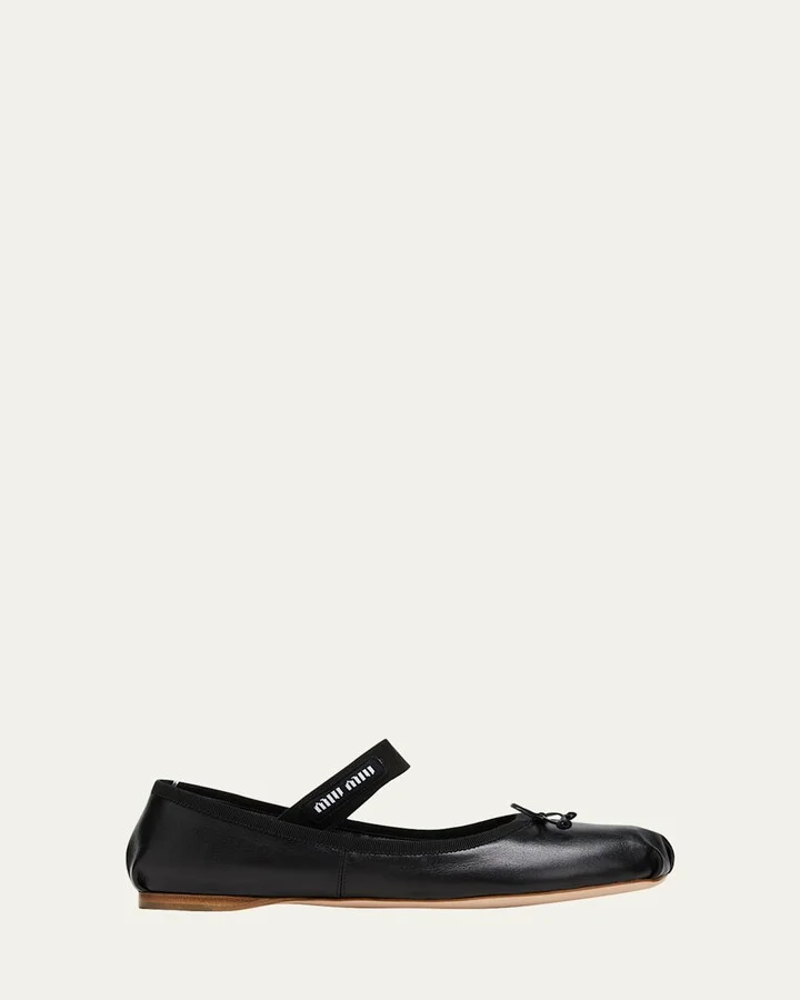 Leather Ballerina Flats