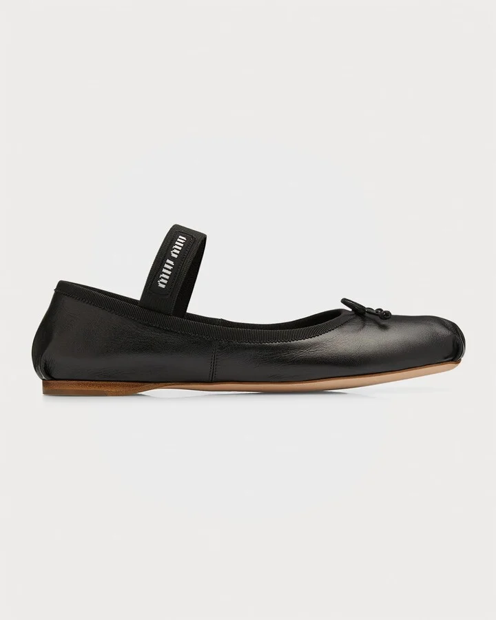 Leather Ballerina Flats