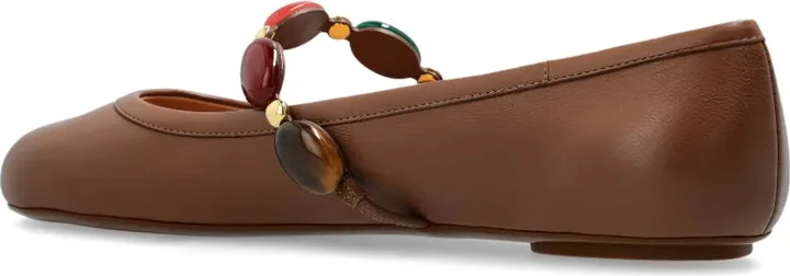 Leather Ballerina Shoes - Image 3