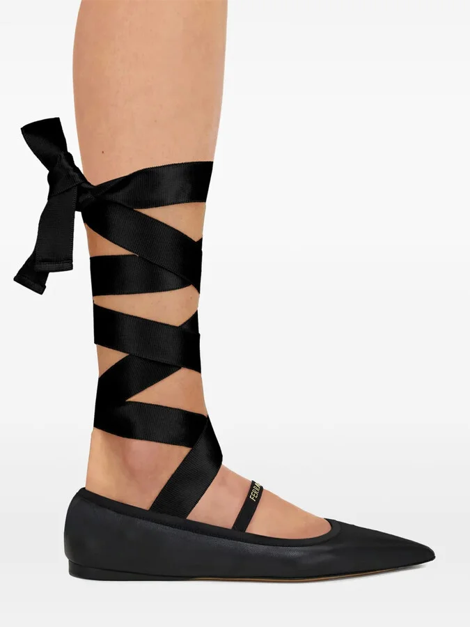 Leather Ballerina Shoes - Image 3