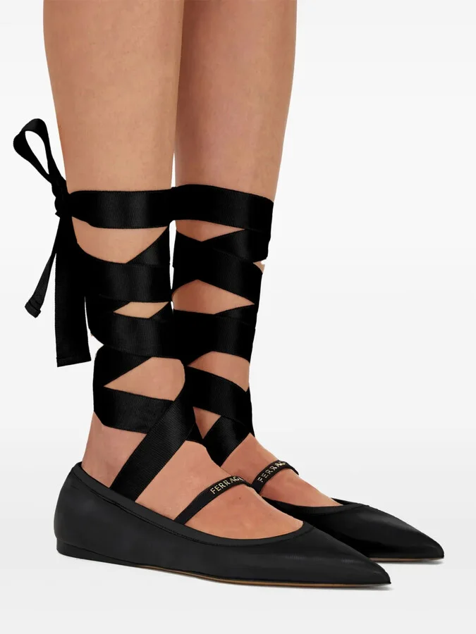 Leather Ballerina Shoes - Image 4