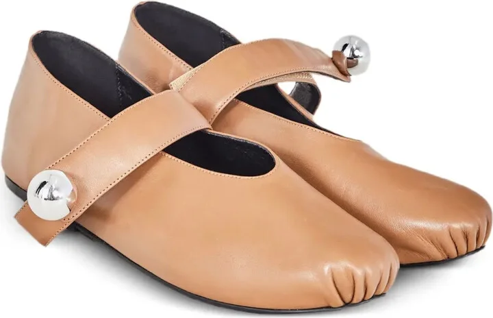 Leather Ballerina Shoes - Image 2