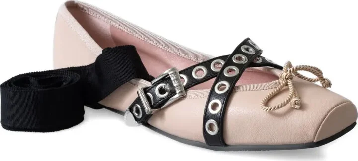 Leather Ballerina Shoes - Image 2
