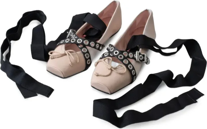 Leather Ballerina Shoes - Image 3