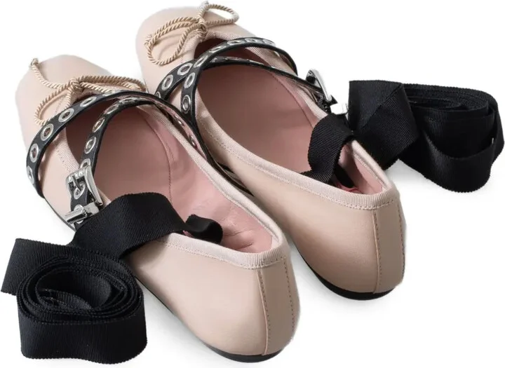 Leather Ballerina Shoes - Image 4