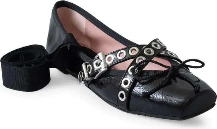 Leather Ballerina Shoes - Image 2