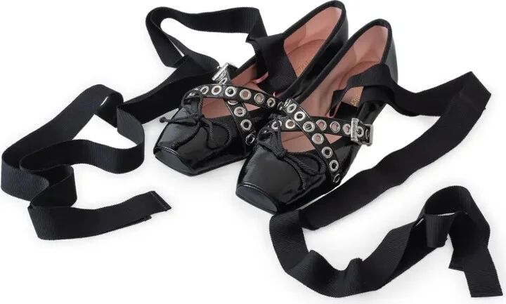 Leather Ballerina Shoes - Image 3