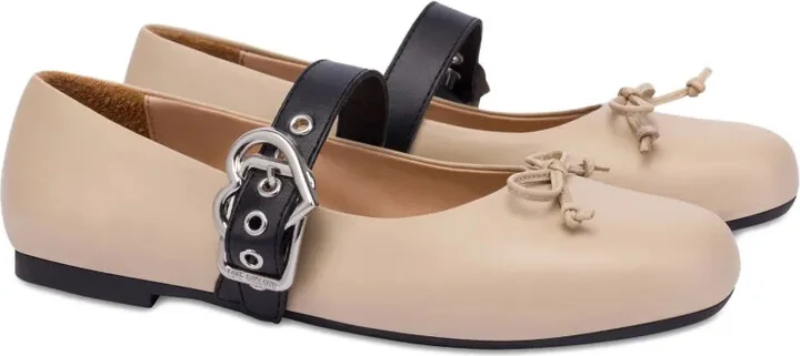 Leather Ballerina Shoes - Image 2