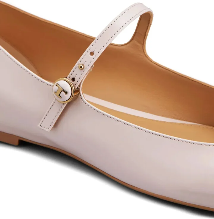 Leather Ballerina Shoes - Image 5