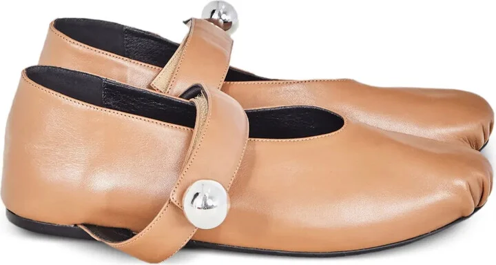 Leather Ballerina Shoes