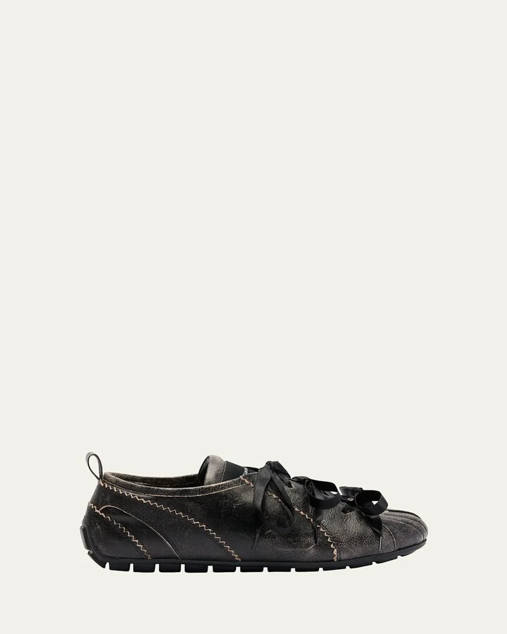 Leather Ballerina Sneakers