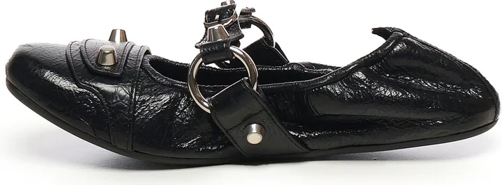 Leather Ballerina With Studs - Image 4