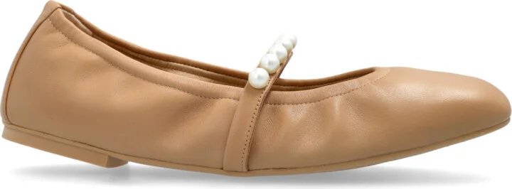 Leather Ballerinas Goldie, , - Beige