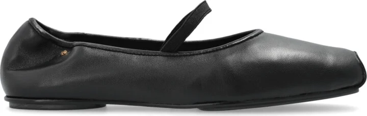 Leather Ballerinas ‘Runway’, , - Black