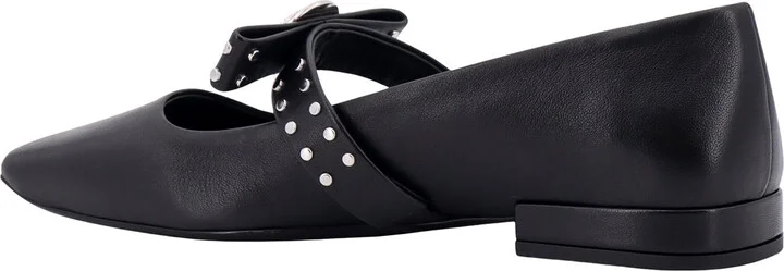 Leather Ballerinas With Frontal Studs - Image 3