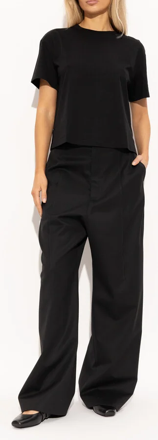 Leather Ballet Flats, , - Black - Image 2