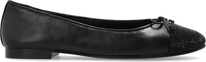 Leather Ballet Flats, , - Black