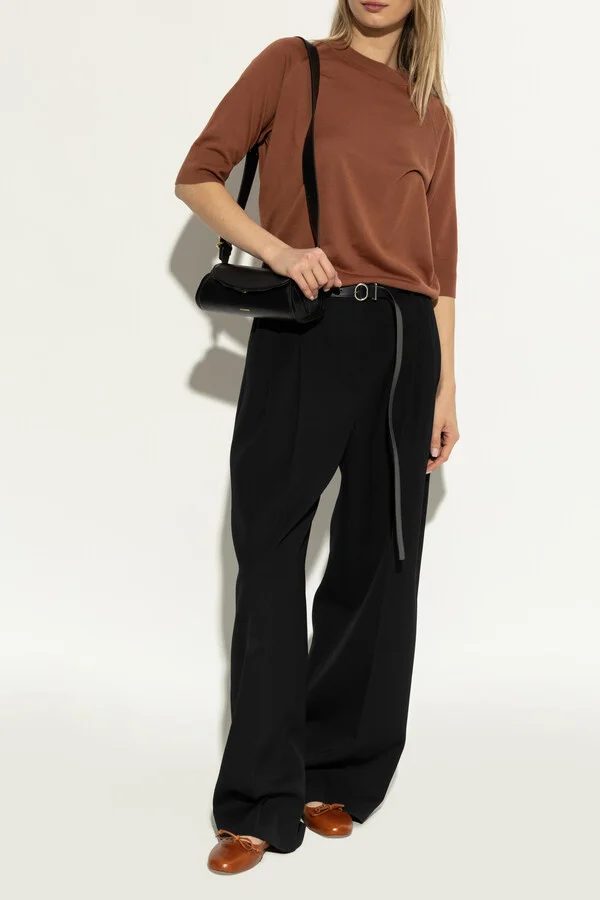 Leather Ballet Flats, , - Brown - Image 2