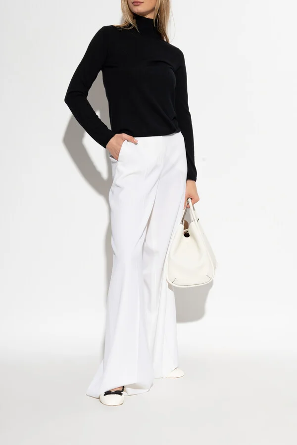 Leather Ballet Flats, , - Cream - Image 2