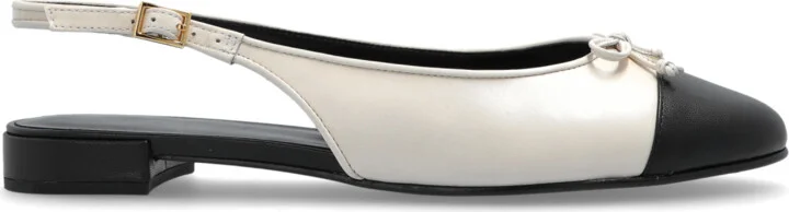 Leather Ballet Flats, , - Cream