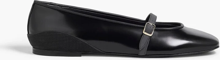Leather ballet flats