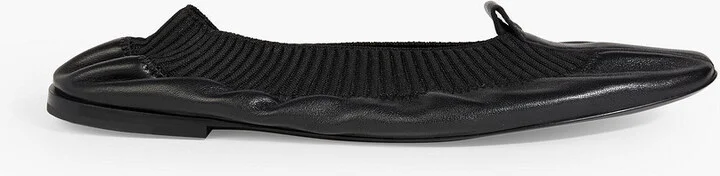 Leather ballet flats