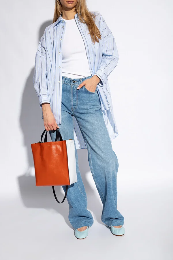 Leather Ballet Flats, , Light - Blue - Image 2