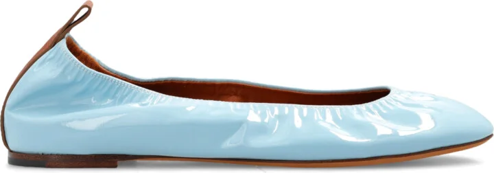Leather Ballet Flats, , Light - Blue