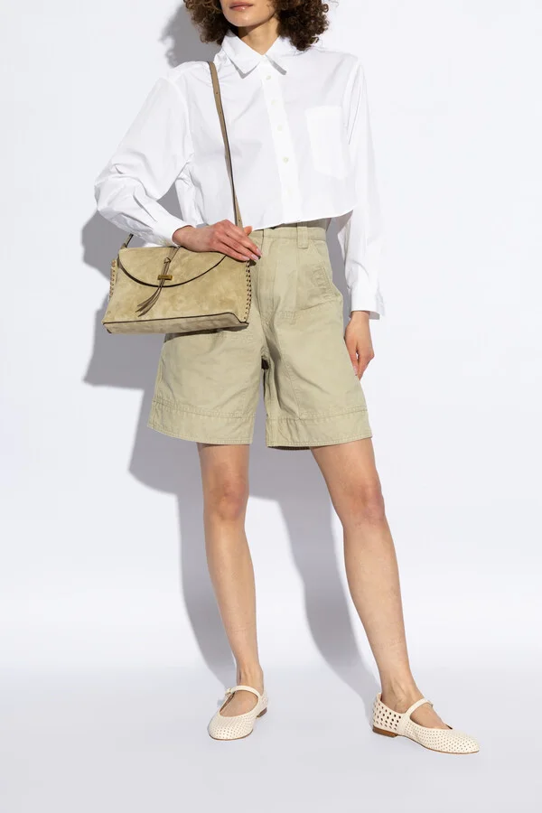 Leather Ballet Flats Milly, , - Cream - Image 2